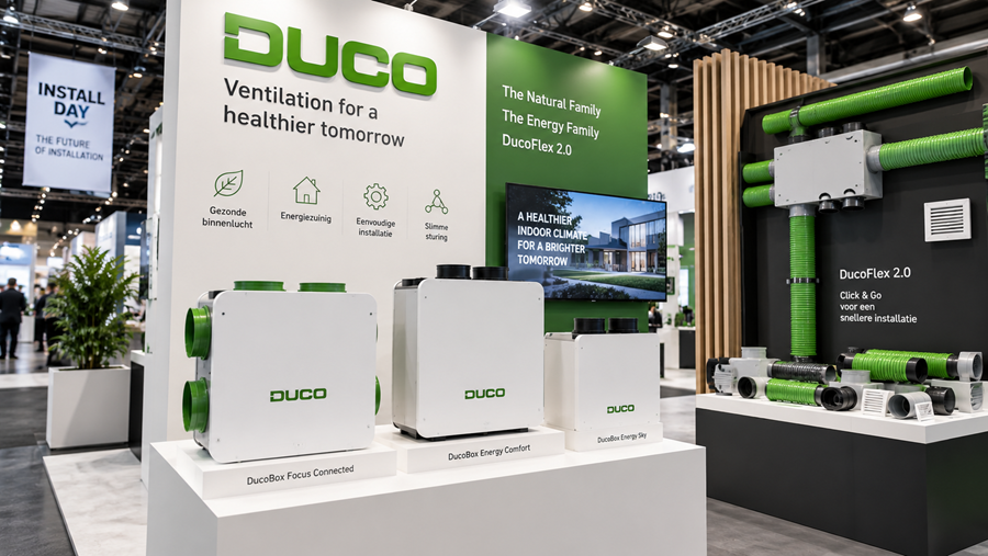 Duco stand op Installday