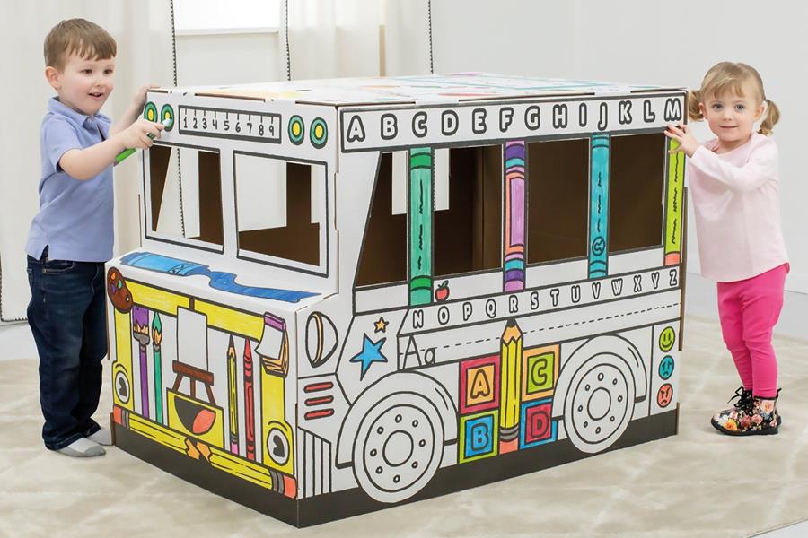 Inkleurbare speelbus
