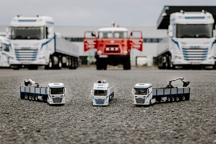 Miniatuurversies vrachtwagens