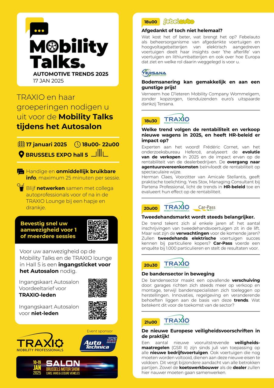 Mobility Talks op het Autosalon van Brussel Folder