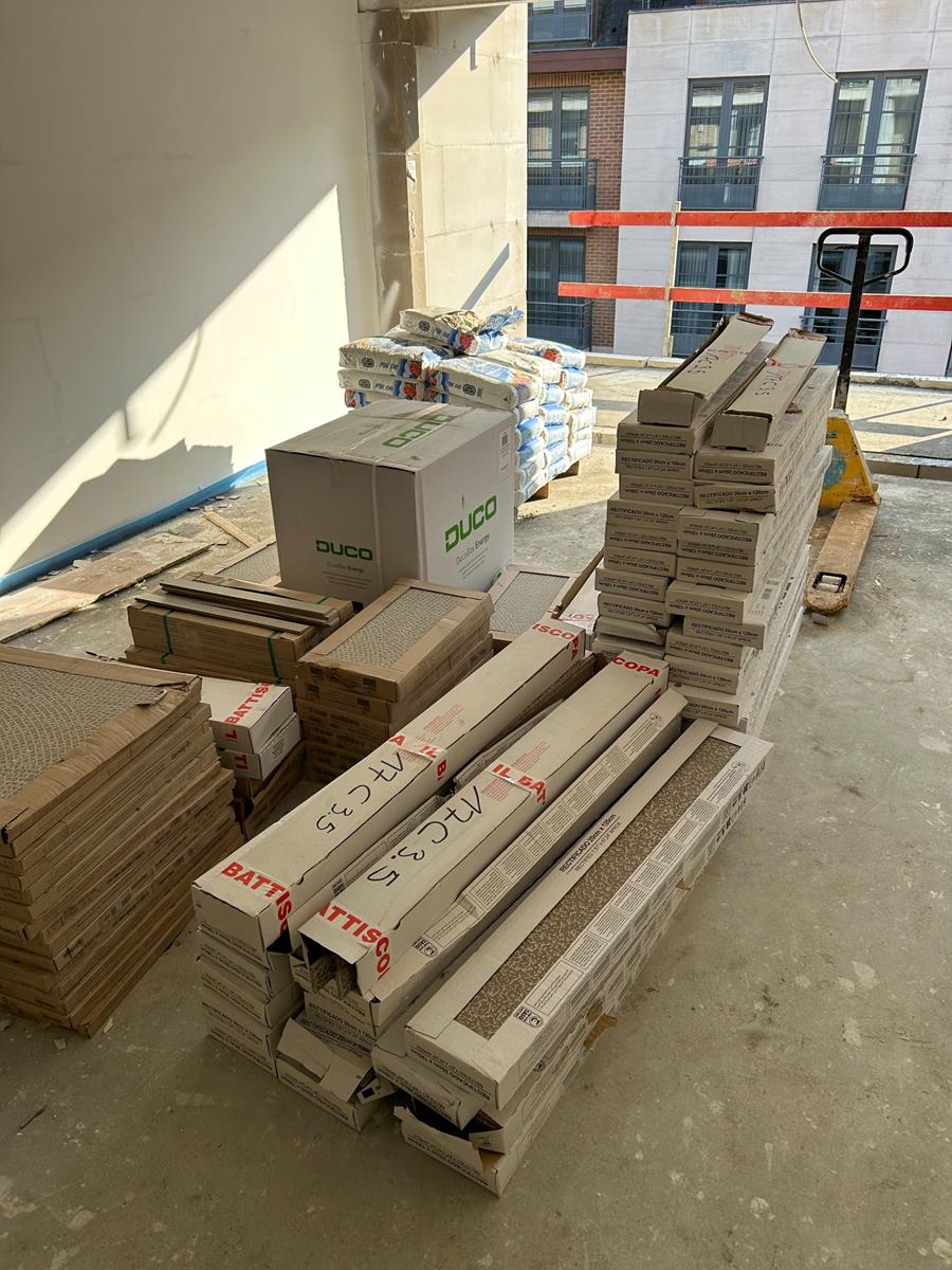 materialen op de werf