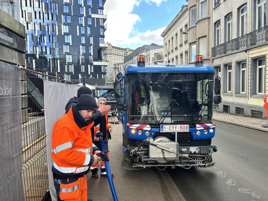 Opgepompt grondwater hergebruikt voor straatreiniging