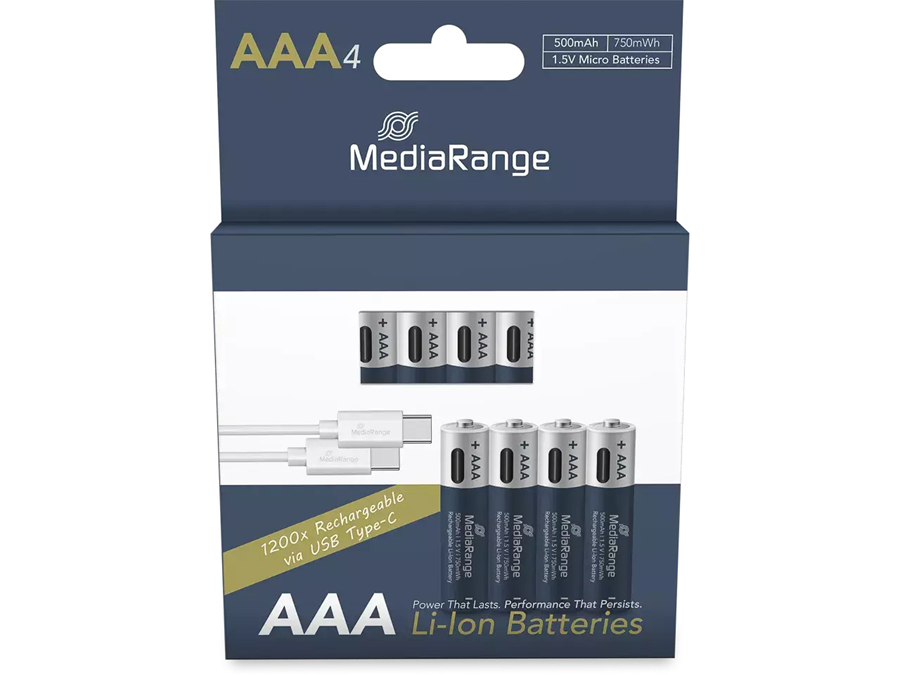 USB-C batterijen in AA en AAA