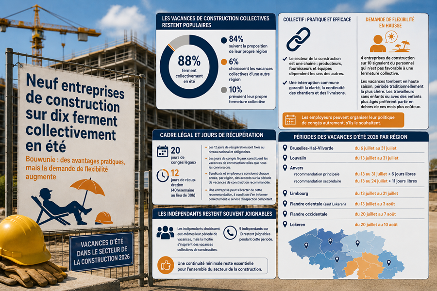 Congés collectifs dans le secteur du bâtiment